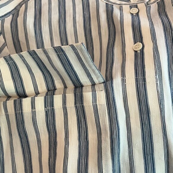 Frame Clean Safari Buttondown blue white striped small women - Picture 12 of 15